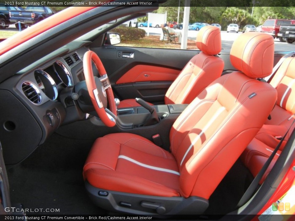 Brick Red/Cashmere Accent Interior Photo for the 2013 Ford Mustang GT Premium Convertible #63392857