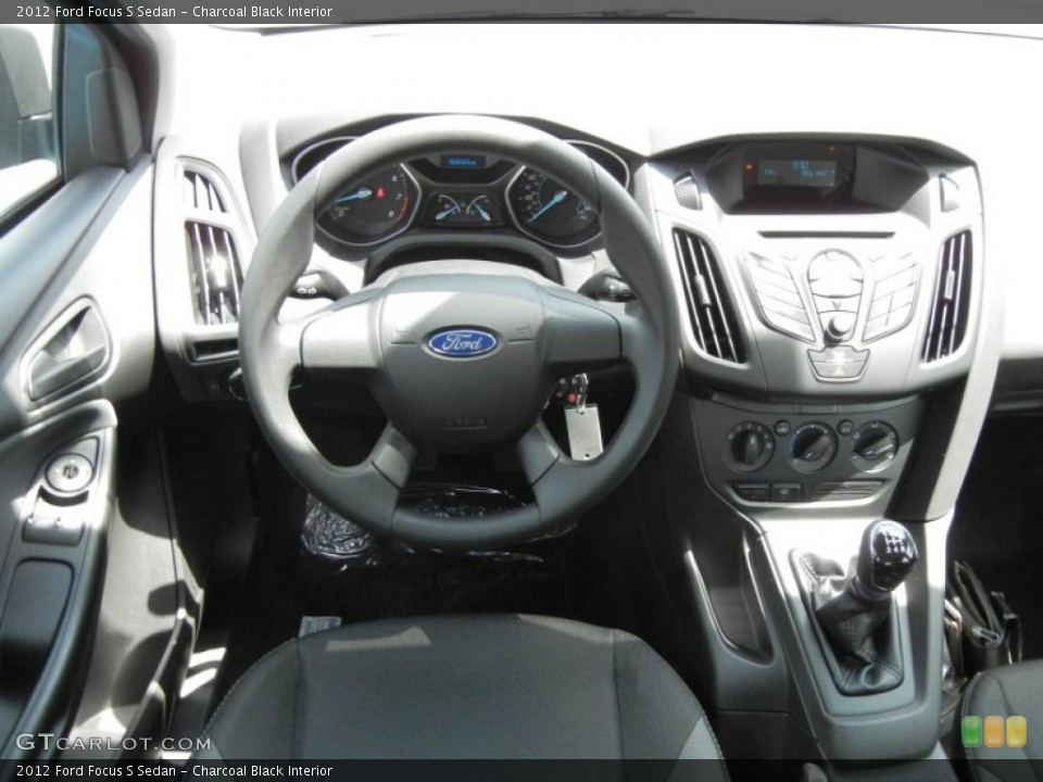 Charcoal Black Interior Dashboard for the 2012 Ford Focus S Sedan #63393002