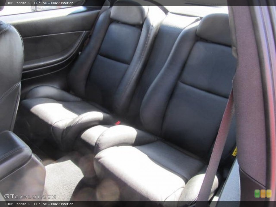 Black Interior Rear Seat for the 2006 Pontiac GTO Coupe #63396262
