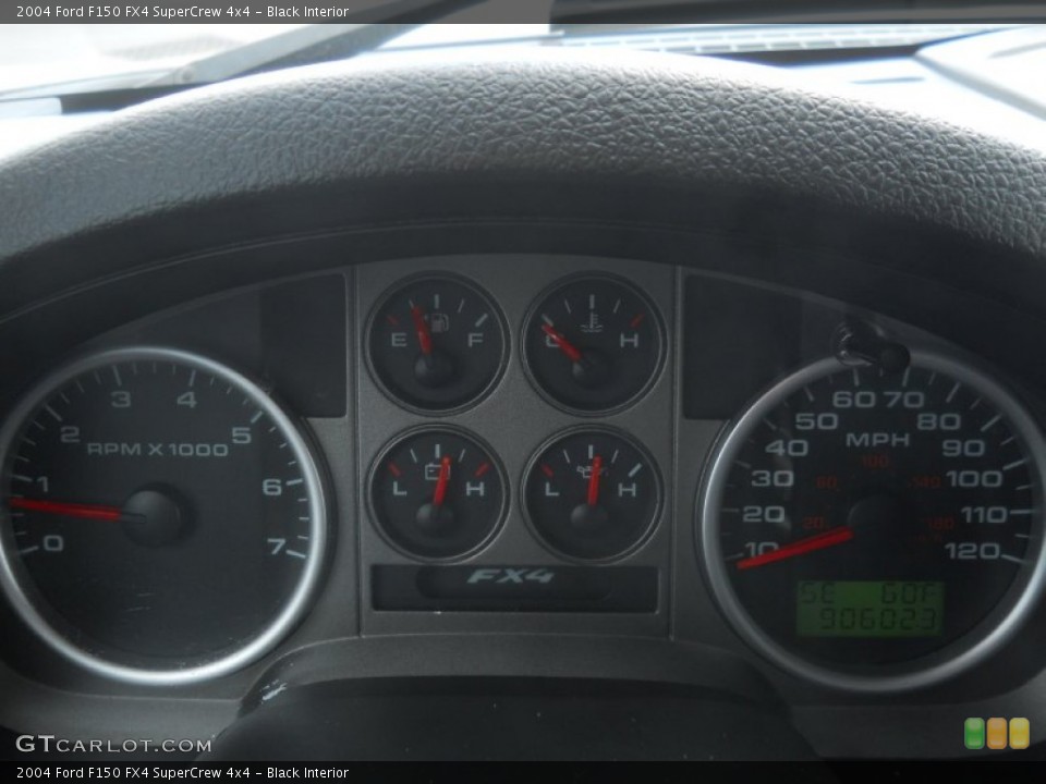 Black Interior Gauges for the 2004 Ford F150 FX4 SuperCrew 4x4 #63397423