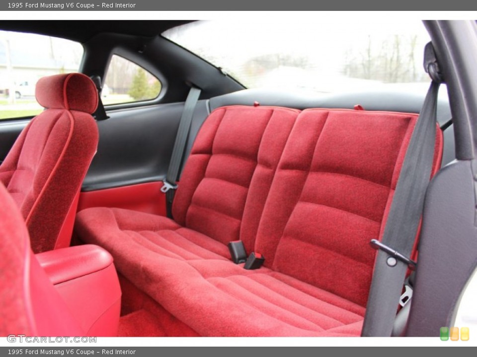 Red Interior Rear Seat for the 1995 Ford Mustang V6 Coupe #63397594