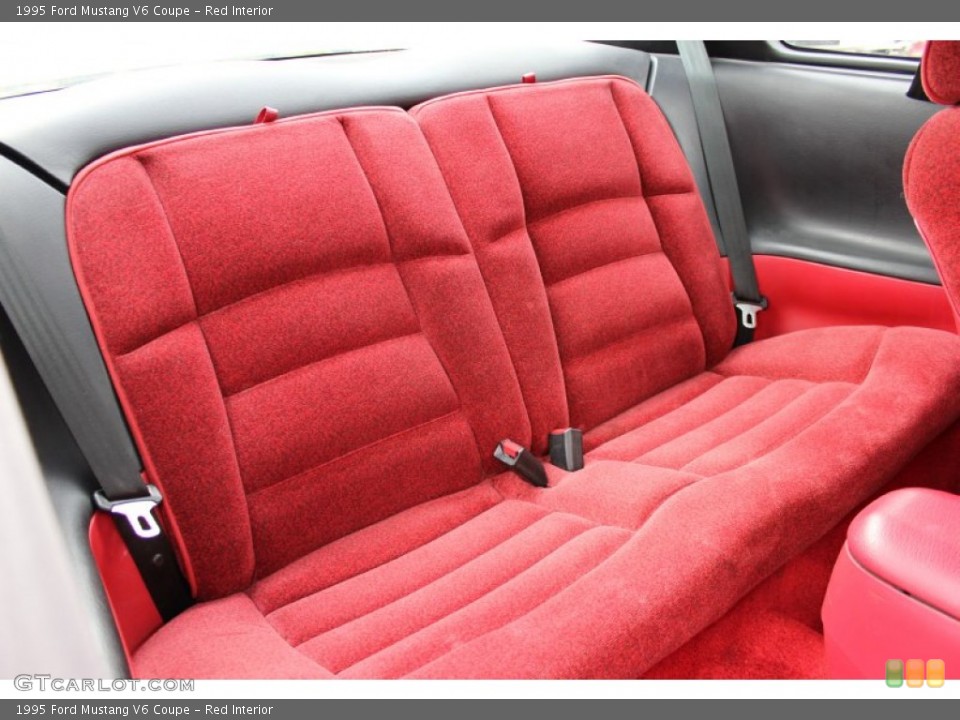 Red Interior Rear Seat for the 1995 Ford Mustang V6 Coupe #63397633