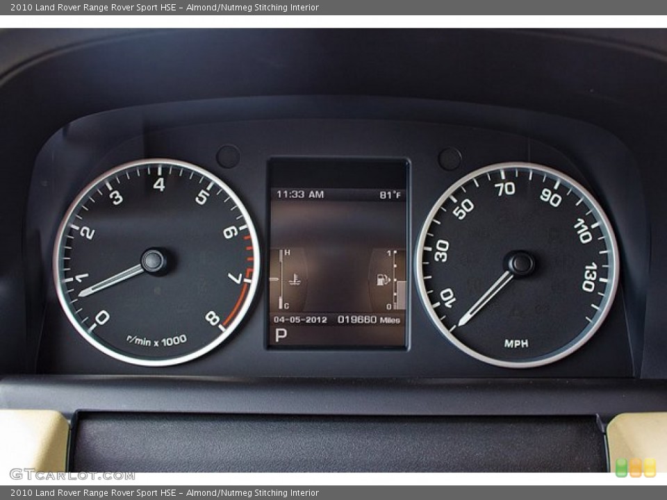 Almond/Nutmeg Stitching Interior Gauges for the 2010 Land Rover Range Rover Sport HSE #63401284