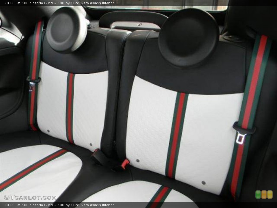 500 by Gucci Nero (Black) Interior Rear Seat for the 2012 Fiat 500 c cabrio Gucci #63406166