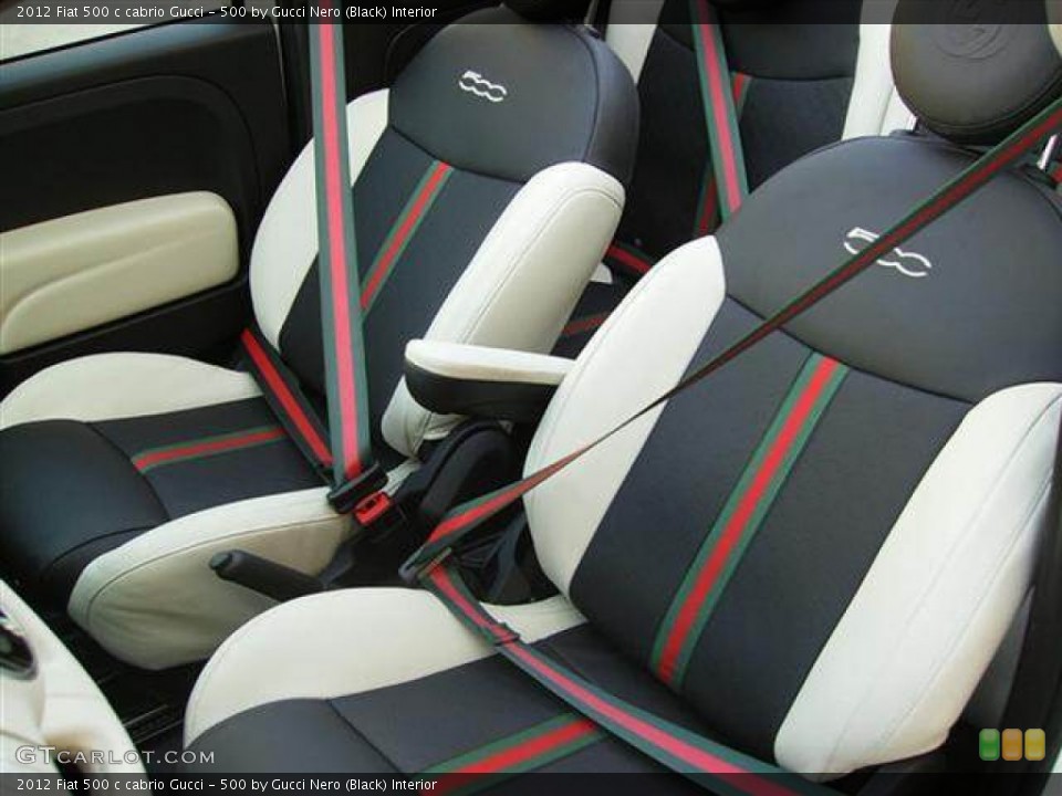 500 by Gucci Nero (Black) Interior Front Seat for the 2012 Fiat 500 c cabrio Gucci #63406214