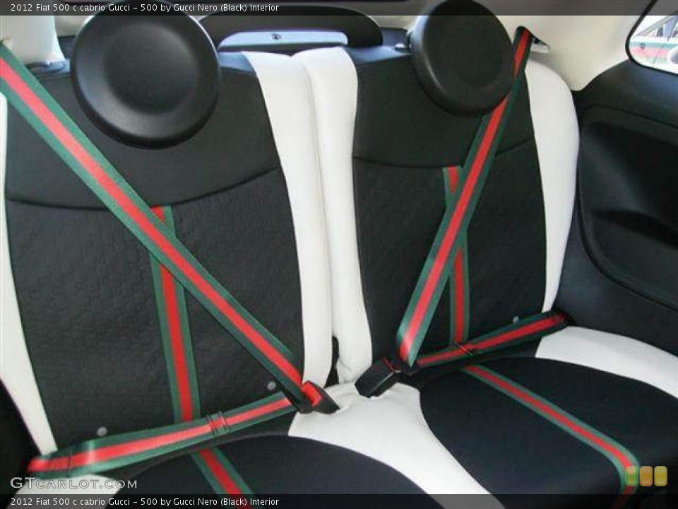 500 by Gucci Nero (Black) Interior Rear Seat for the 2012 Fiat 500 c cabrio Gucci #63406229