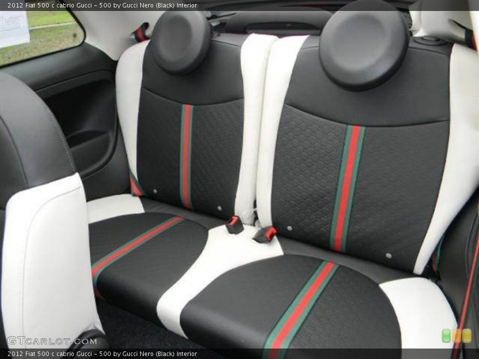 500 by Gucci Nero (Black) Interior Rear Seat for the 2012 Fiat 500 c cabrio Gucci #63406235