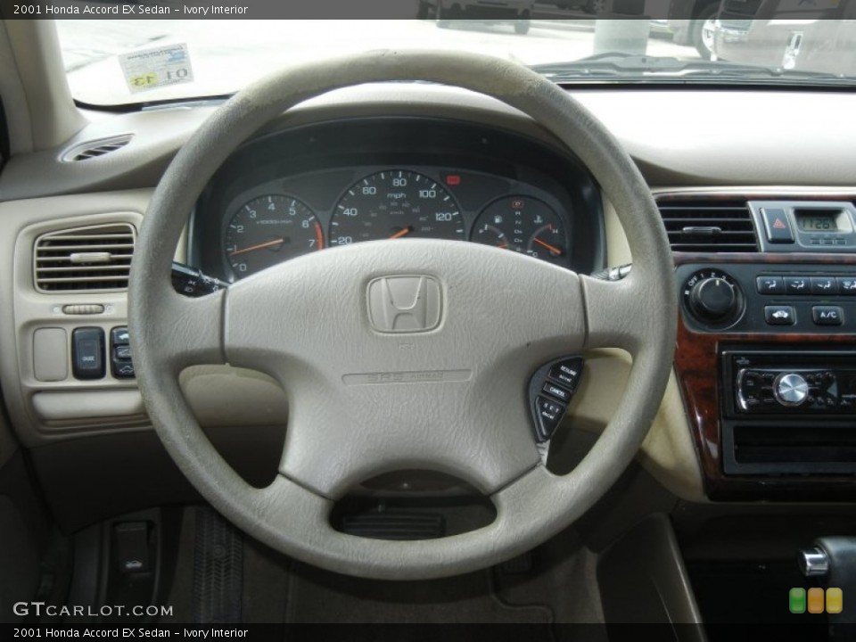 Ivory Interior Steering Wheel for the 2001 Honda Accord EX Sedan #63407543