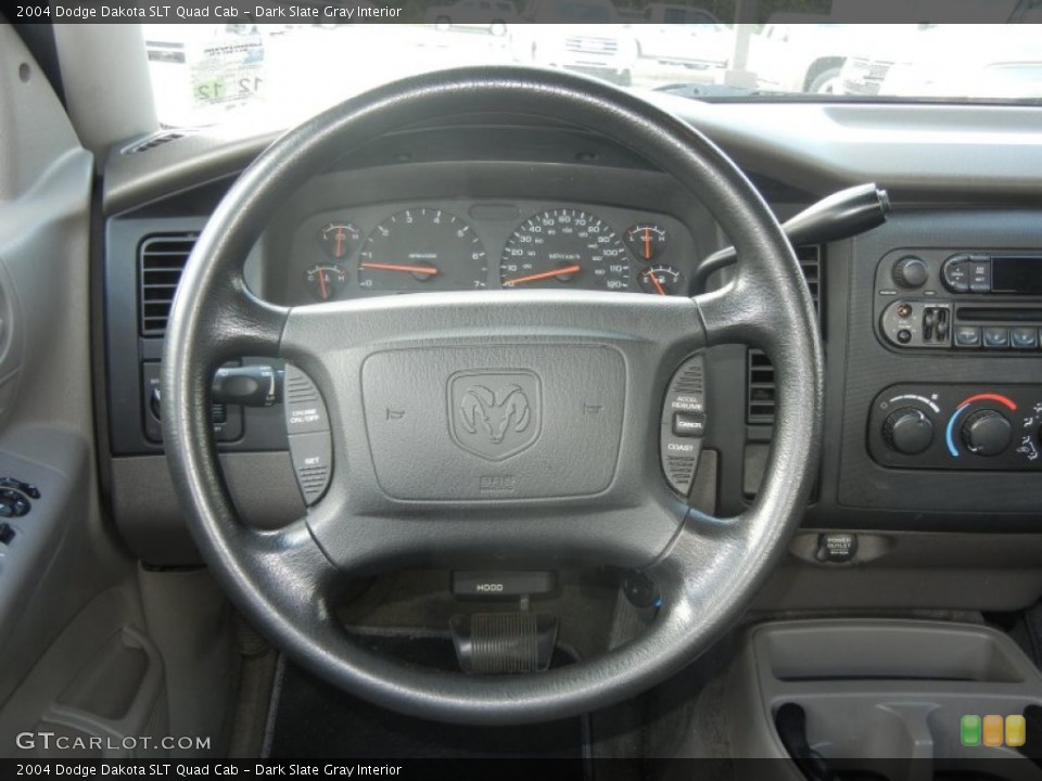 Dark Slate Gray Interior Steering Wheel for the 2004 Dodge Dakota SLT Quad Cab #63408046