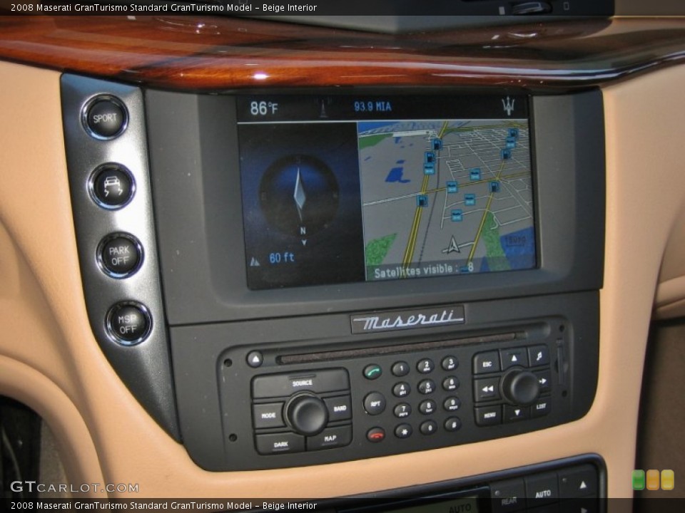 Beige Interior Navigation for the 2008 Maserati GranTurismo  #63412597