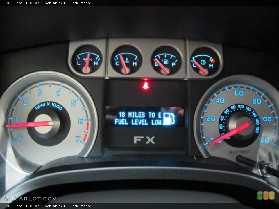 Black Interior Gauges for the 2010 Ford F150 FX4 SuperCab 4x4 #63421344