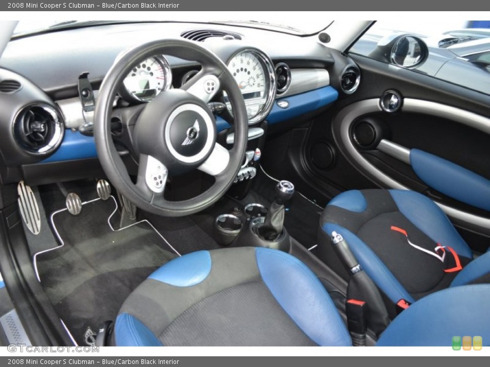 Blue/Carbon Black Interior Photo for the 2008 Mini Cooper S Clubman #63427514
