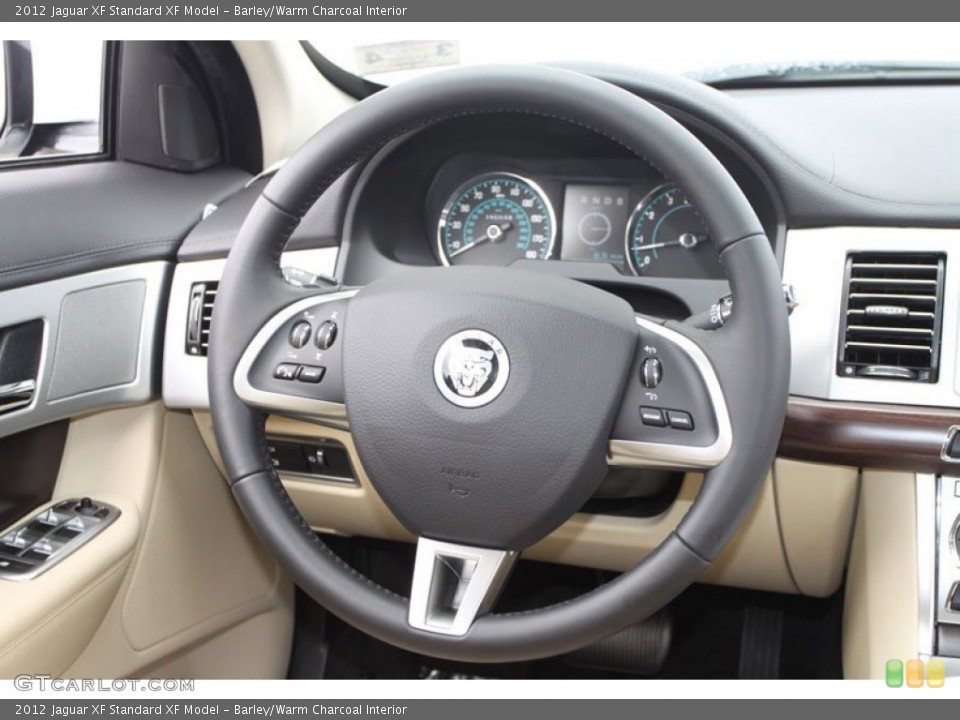 Barley/Warm Charcoal Interior Steering Wheel for the 2012 Jaguar XF  #63428266