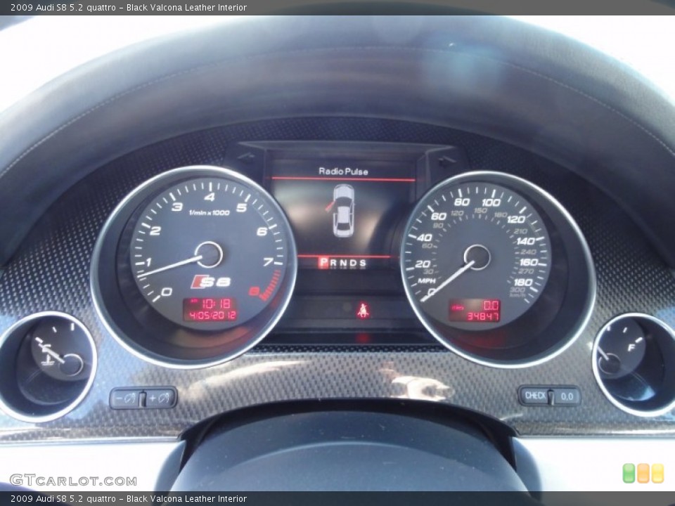 Black Valcona Leather Interior Gauges for the 2009 Audi S8 5.2 quattro #63428922