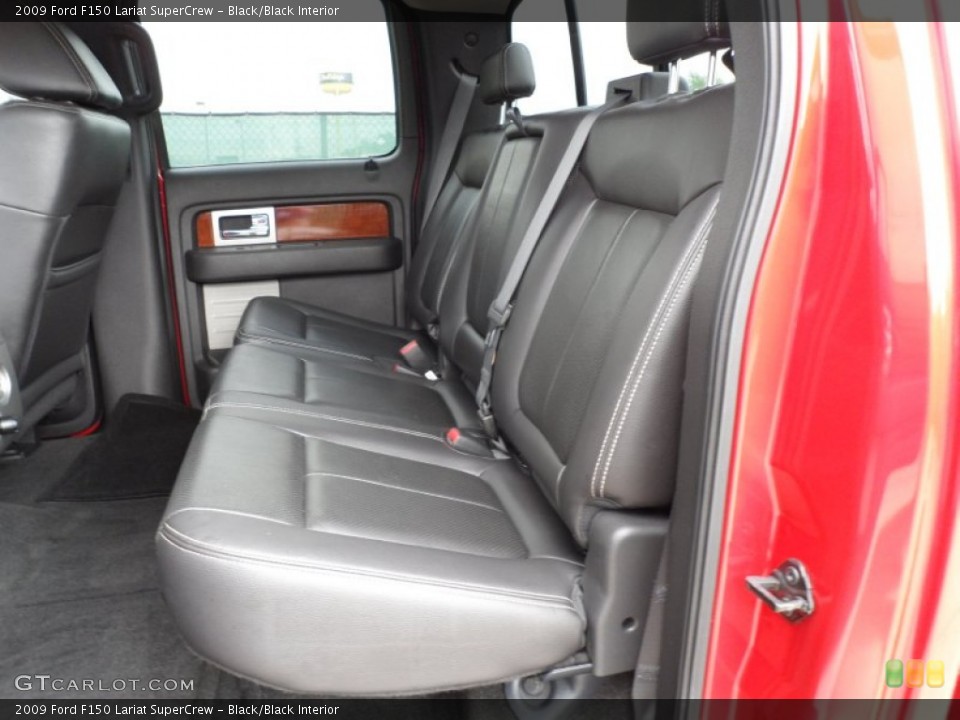 Black/Black Interior Rear Seat for the 2009 Ford F150 Lariat SuperCrew #63429812
