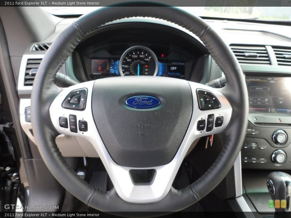 Medium Light Stone Interior Steering Wheel for the 2011 Ford Explorer XLT #63431594