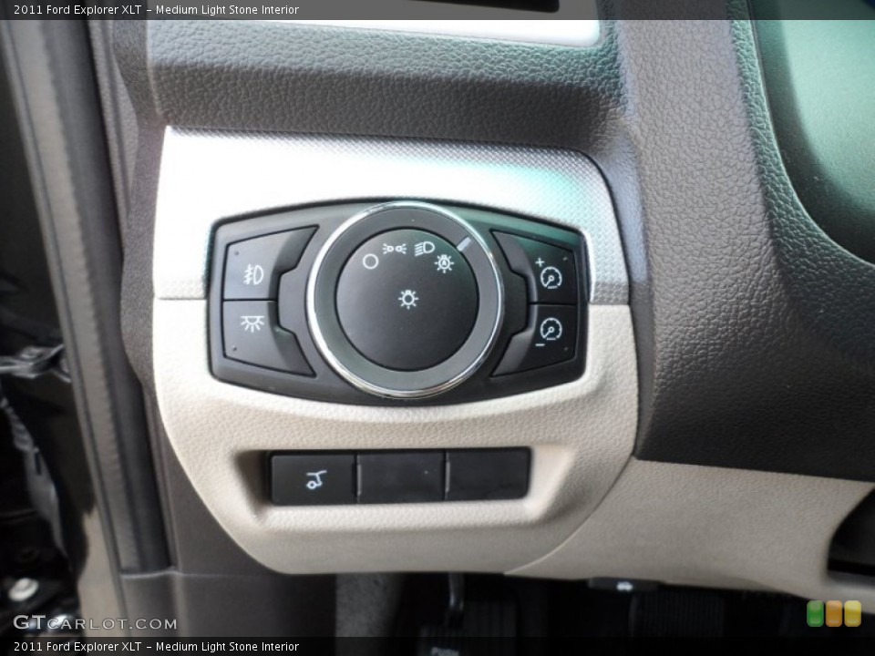 Medium Light Stone Interior Controls for the 2011 Ford Explorer XLT #63431621