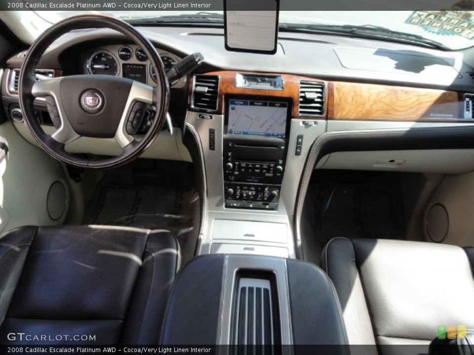 Cocoa/Very Light Linen Interior Dashboard for the 2008 Cadillac Escalade Platinum AWD #63433352