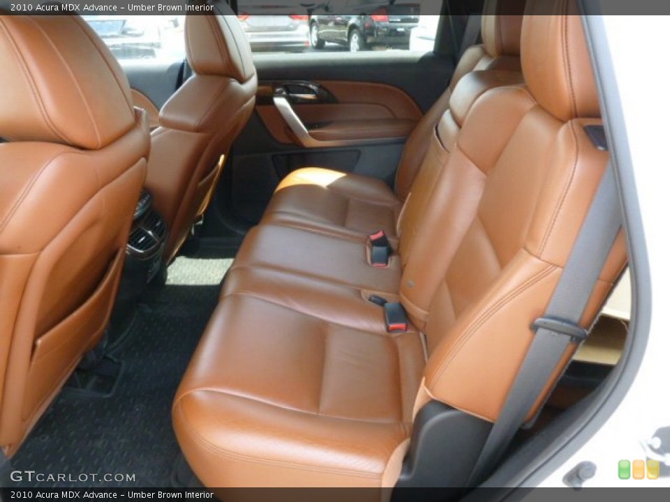 Umber Brown Interior Rear Seat for the 2010 Acura MDX Advance #63439406