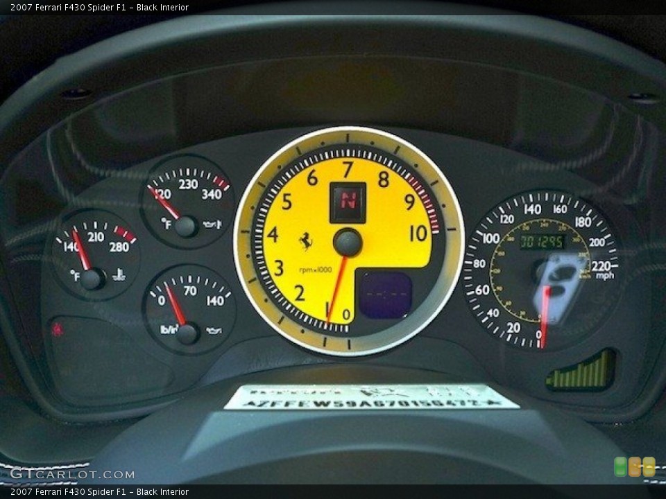 Black Interior Gauges for the 2007 Ferrari F430 Spider F1 #63441494