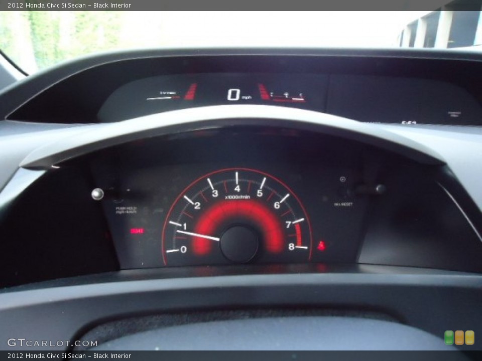 Black Interior Gauges for the 2012 Honda Civic Si Sedan #63441553