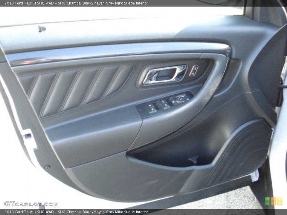 SHO Charcoal Black/Mayan Gray Miko Suede Interior Door Panel for the 2013 Ford Taurus SHO AWD #63443513