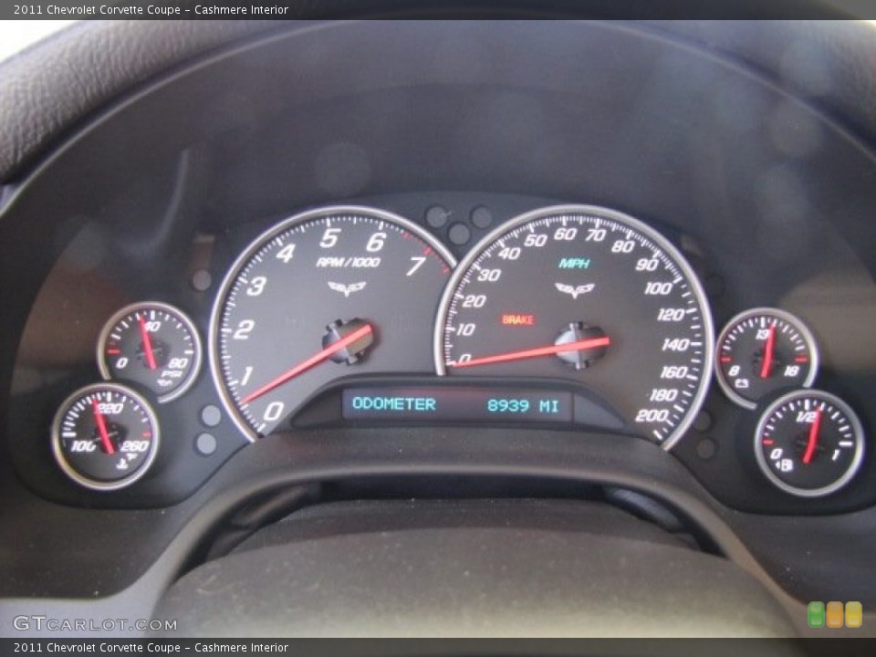 Cashmere Interior Gauges for the 2011 Chevrolet Corvette Coupe #63444440