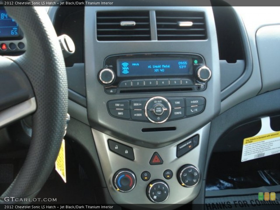 Jet Black/Dark Titanium Interior Controls for the 2012 Chevrolet Sonic LS Hatch #63445625