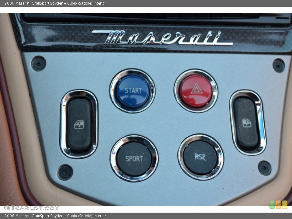 Cuoio (Saddle) Interior Controls for the 2006 Maserati GranSport Spyder #63447347