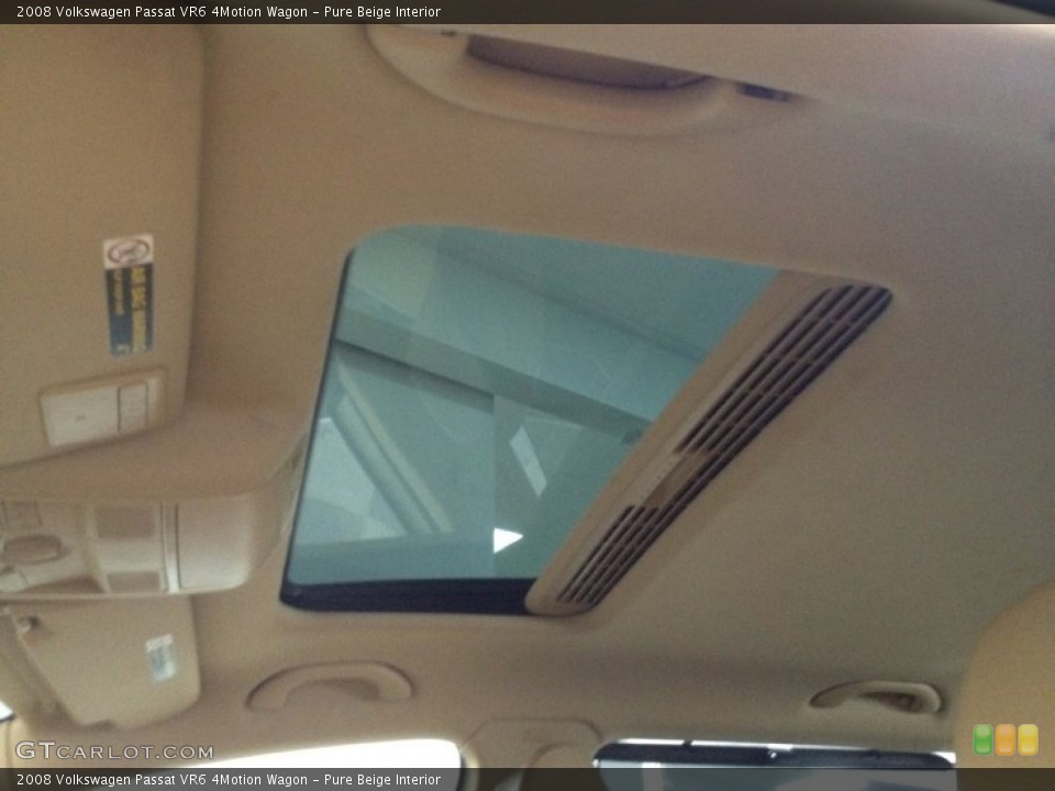 Pure Beige Interior Sunroof for the 2008 Volkswagen Passat VR6 4Motion Wagon #63452284