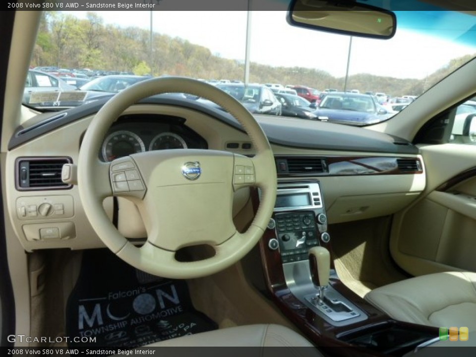 Sandstone Beige Interior Dashboard for the 2008 Volvo S80 V8 AWD #63453298