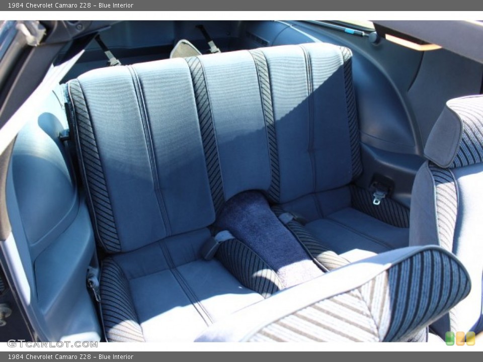 Blue Interior Rear Seat For The 1984 Chevrolet Camaro Z28