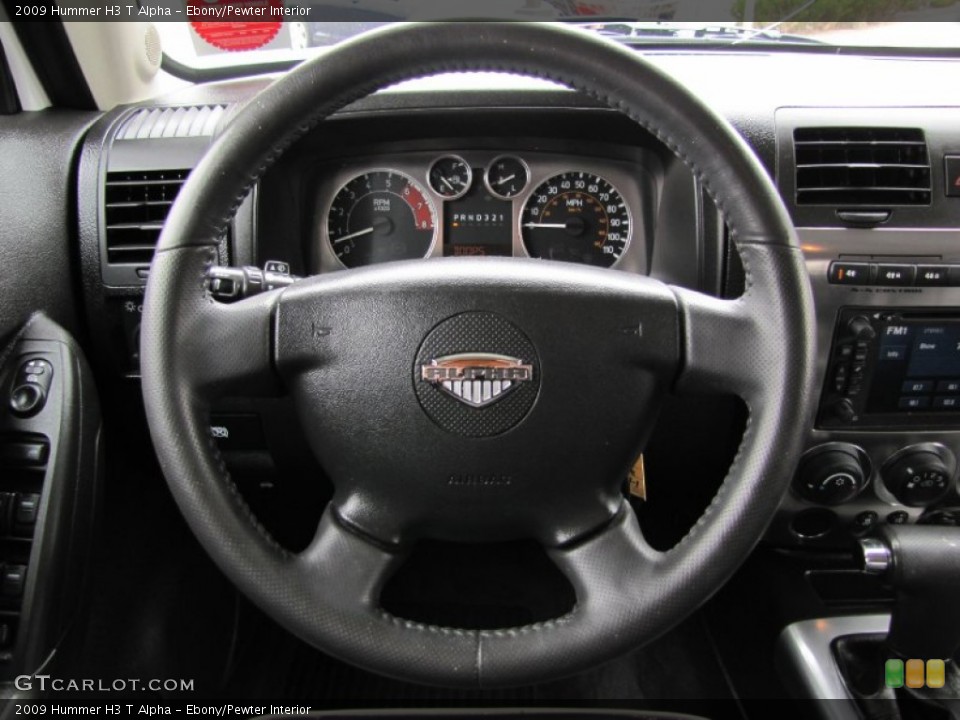 Ebony/Pewter Interior Steering Wheel for the 2009 Hummer H3 T Alpha #63462739