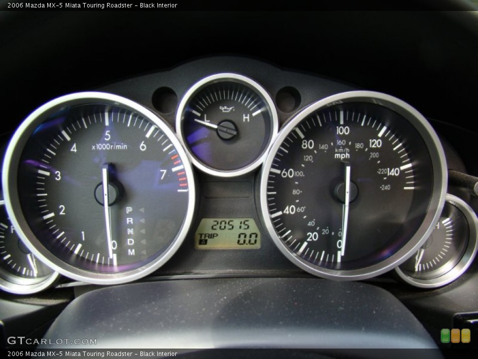 Black Interior Gauges for the 2006 Mazda MX-5 Miata Touring Roadster #63485076