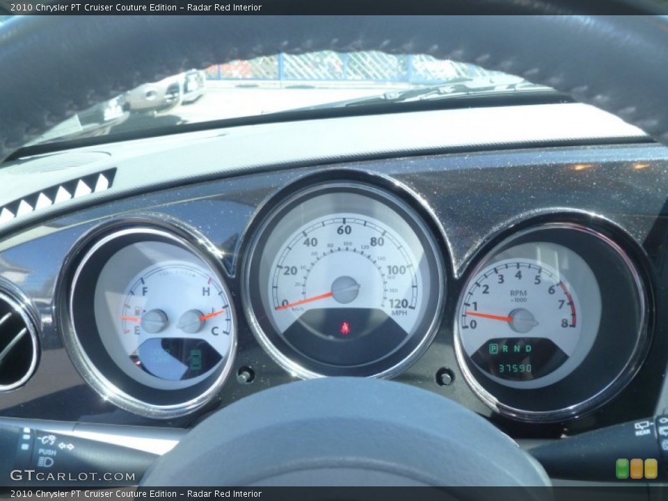 Radar Red Interior Gauges for the 2010 Chrysler PT Cruiser Couture Edition #63485118