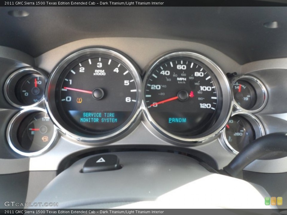 Dark Titanium/Light Titanium Interior Gauges for the 2011 GMC Sierra 1500 Texas Edition Extended Cab #63506722