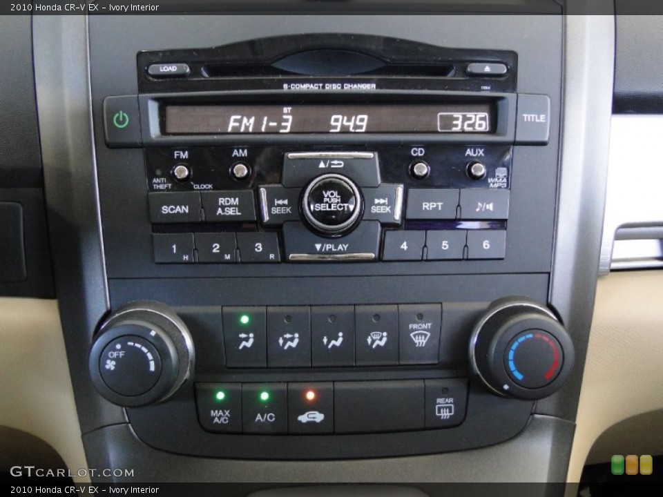 Ivory Interior Controls for the 2010 Honda CR-V EX #63508348