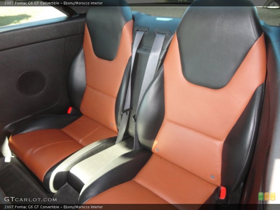 Ebony/Morocco Interior Rear Seat for the 2007 Pontiac G6 GT Convertible #63510517