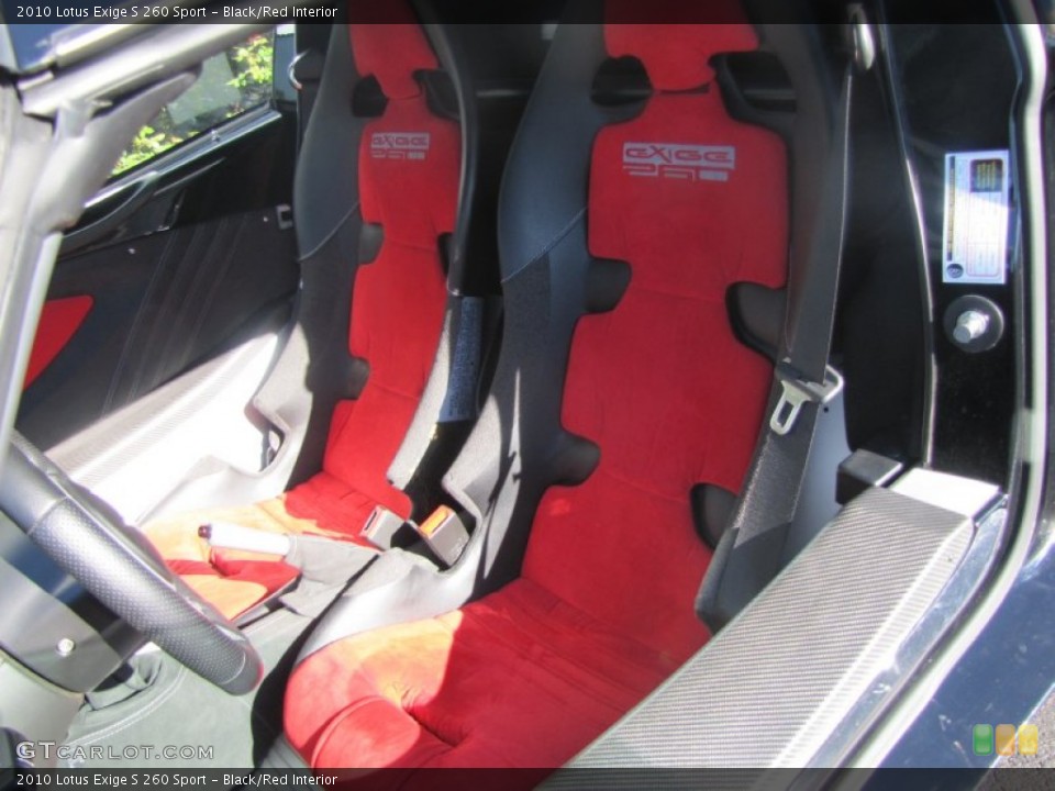 Black/Red 2010 Lotus Exige Interiors