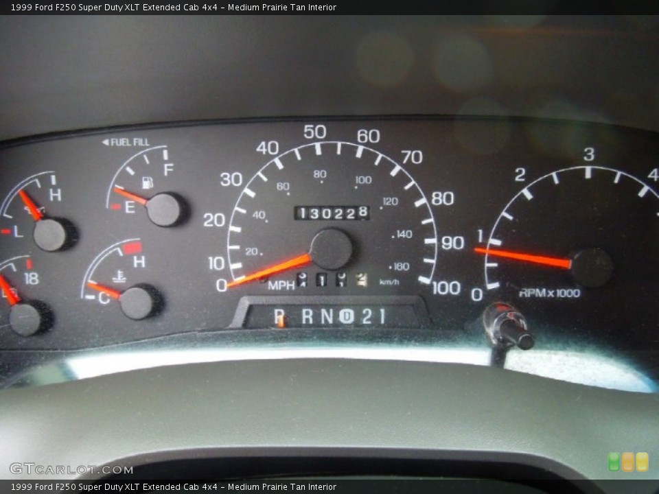 Medium Prairie Tan Interior Gauges for the 1999 Ford F250 Super Duty XLT Extended Cab 4x4 #63512987