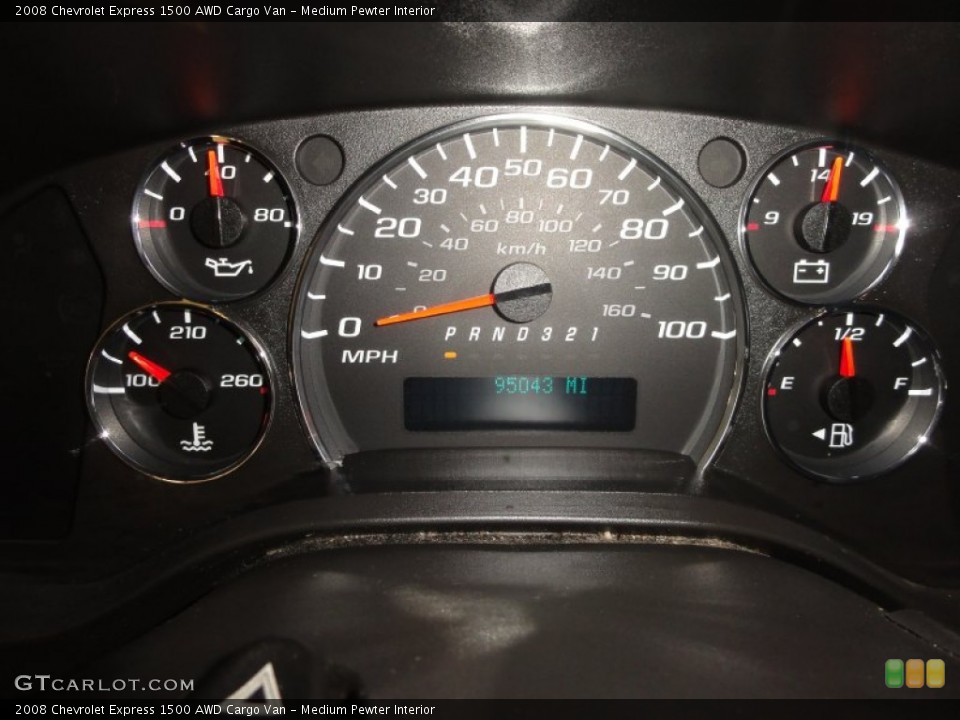 Medium Pewter Interior Gauges for the 2008 Chevrolet Express 1500 AWD Cargo Van #63513745