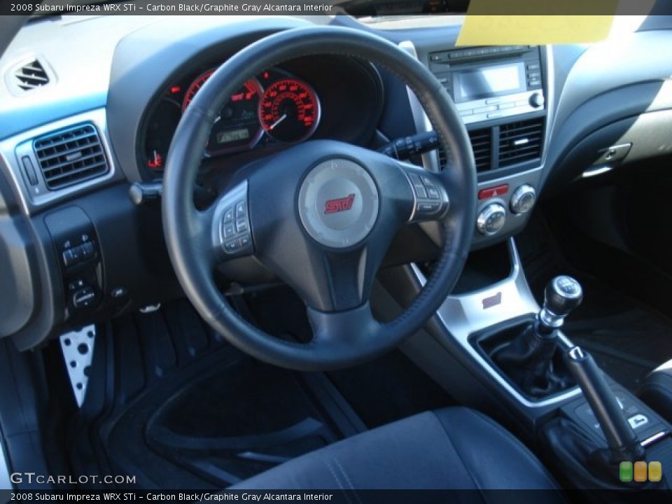 Carbon Black/Graphite Gray Alcantara Interior Photo for the 2008 Subaru Impreza WRX STi #63520235