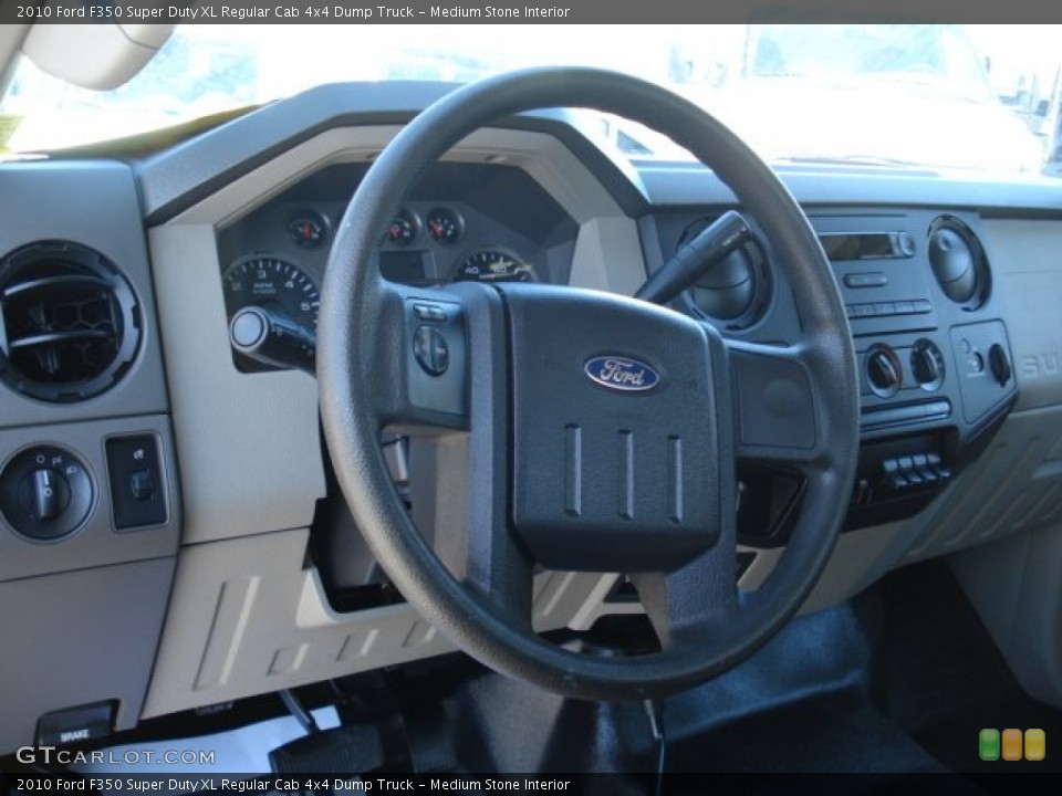 Medium Stone Interior Dashboard for the 2010 Ford F350 Super Duty XL Regular Cab 4x4 Dump Truck #63520553
