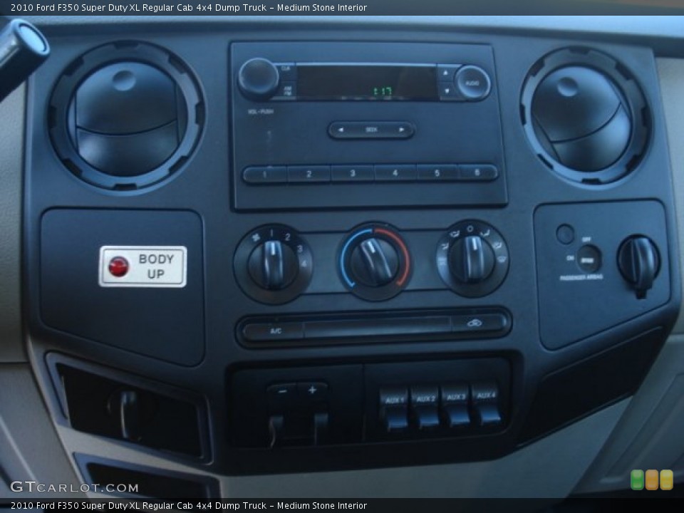 Medium Stone Interior Controls for the 2010 Ford F350 Super Duty XL Regular Cab 4x4 Dump Truck #63520592