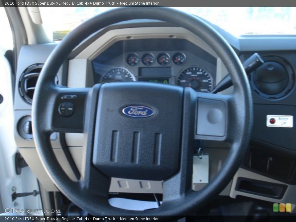 Medium Stone Interior Steering Wheel for the 2010 Ford F350 Super Duty XL Regular Cab 4x4 Dump Truck #63520613
