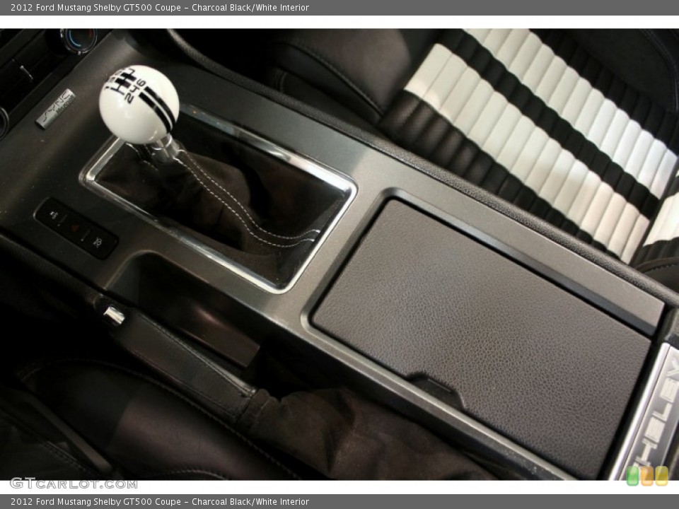 Charcoal Black/White Interior Transmission for the 2012 Ford Mustang Shelby GT500 Coupe #63557232