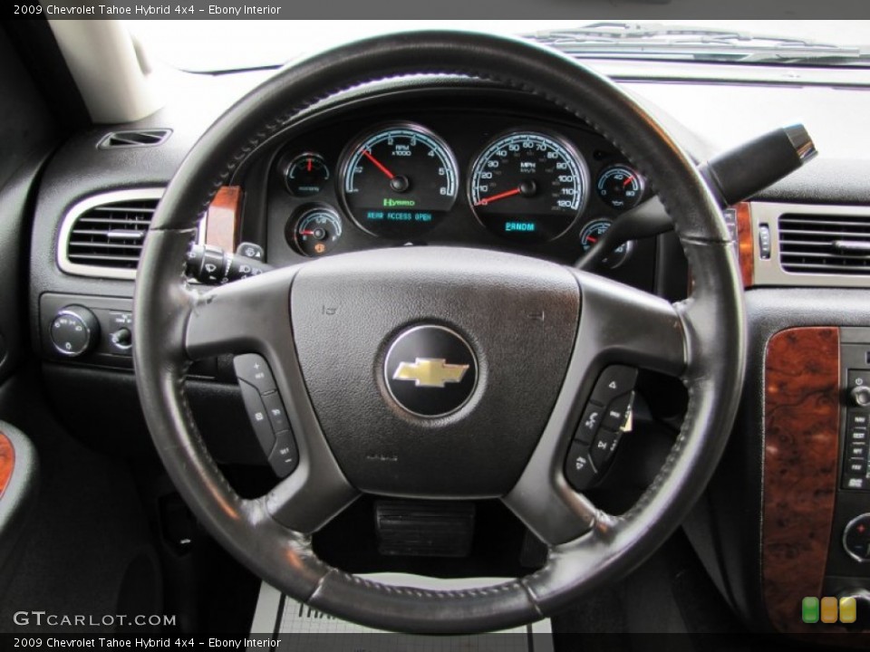 Ebony Interior Steering Wheel for the 2009 Chevrolet Tahoe Hybrid 4x4 #63560711