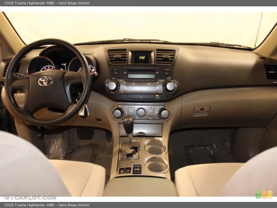 Sand Beige Interior Dashboard for the 2008 Toyota Highlander 4WD #63564137