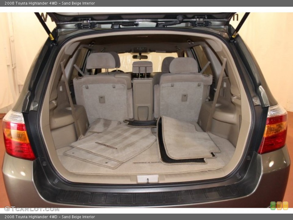 Sand Beige Interior Trunk for the 2008 Toyota Highlander 4WD #63564179
