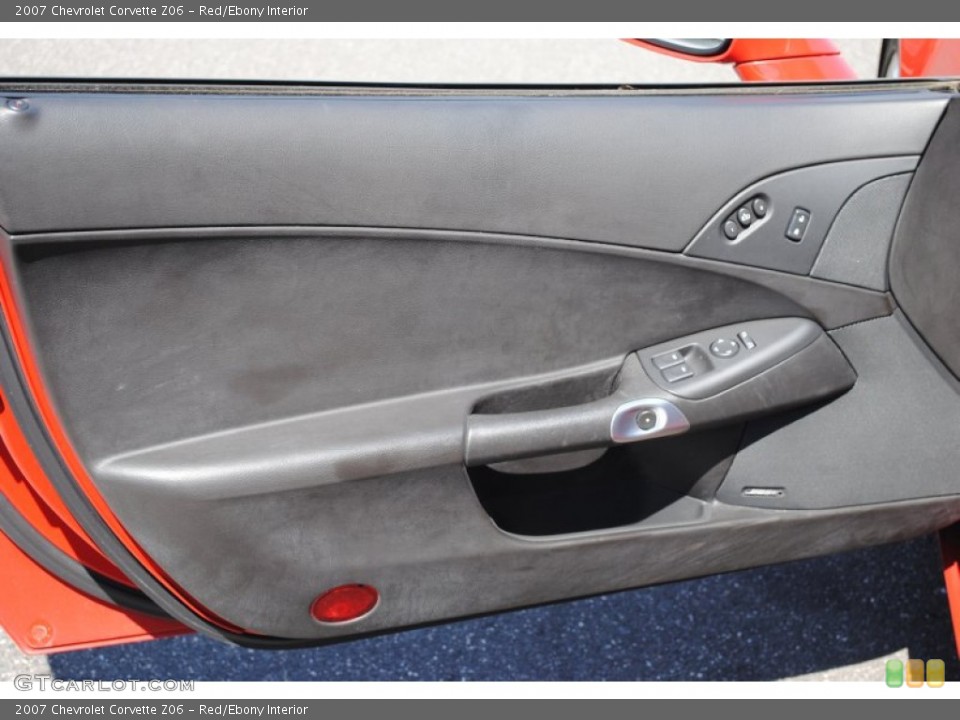Red/Ebony Interior Door Panel for the 2007 Chevrolet Corvette Z06 #63569504